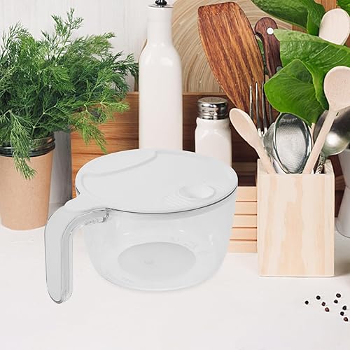 Miniatura 9 de Cesta de lavado de arroz, lavadora de arroz, cesta de lavado de verduras de plástico, asas de colador con tapas, colador de pasta de frutas, cuenco