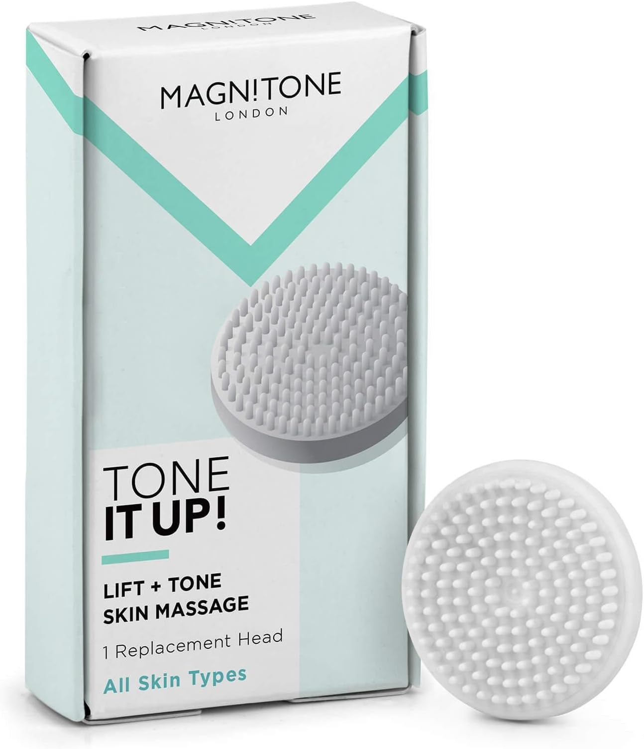 Magnitone Tone It Up Massaging Replacement Brush Head for BareFaced 2, Pack of 1