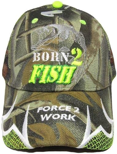 Miniatura 2 de Born 2 a Fish Forced 2 Work MESH camuflaje bordado sombrero