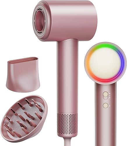 Miniatura 9 de Secador de pelo de alta velocidad de 16 W RPM para secado rápido, secador de pelo silencioso con control de encrespamiento y sin daños por calor