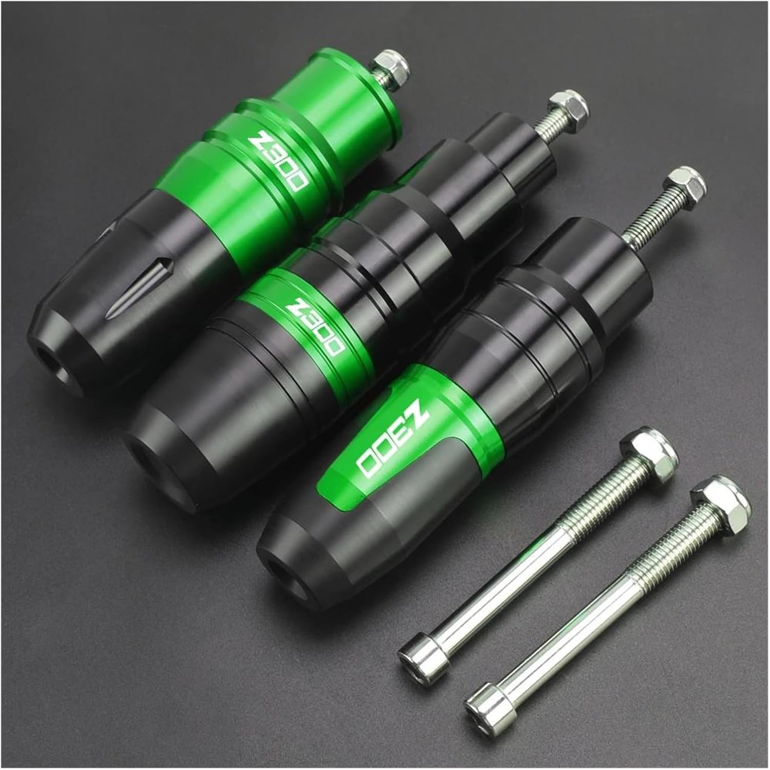 Anti Crash Pad Protector For Kawasaki Z300 2008-2023 Motorcycle Aluminum Frame Sliders Engine Guards(A-Green)