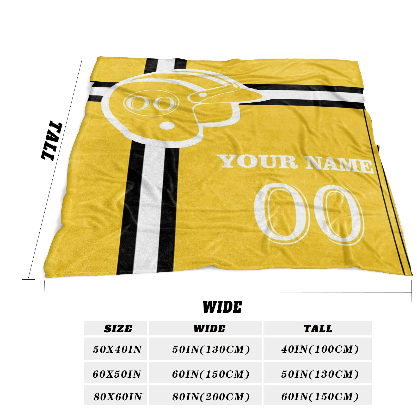 Manta personalizada con nombre de número: mantas de béisbol personalizadas de franela deportiva para amigos de la familia, año nuevo, para sofá, dormitorio