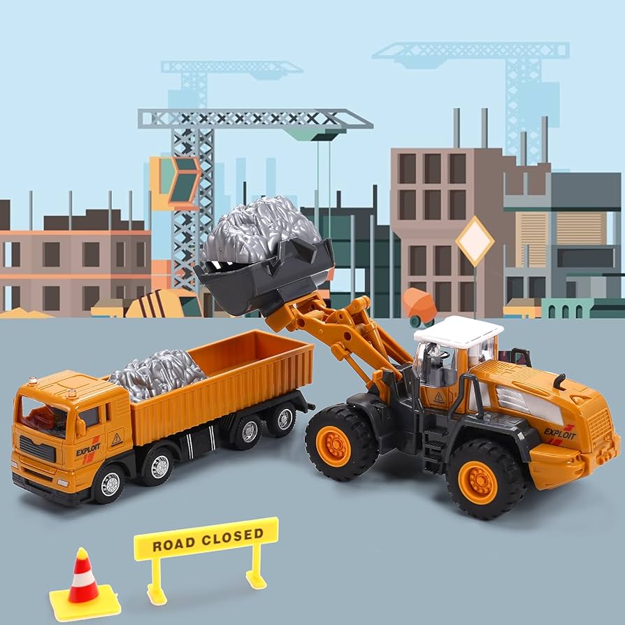 Amazon.co.jp: Cute Stone 建設車両 おもちゃ 車おもちゃ 27点