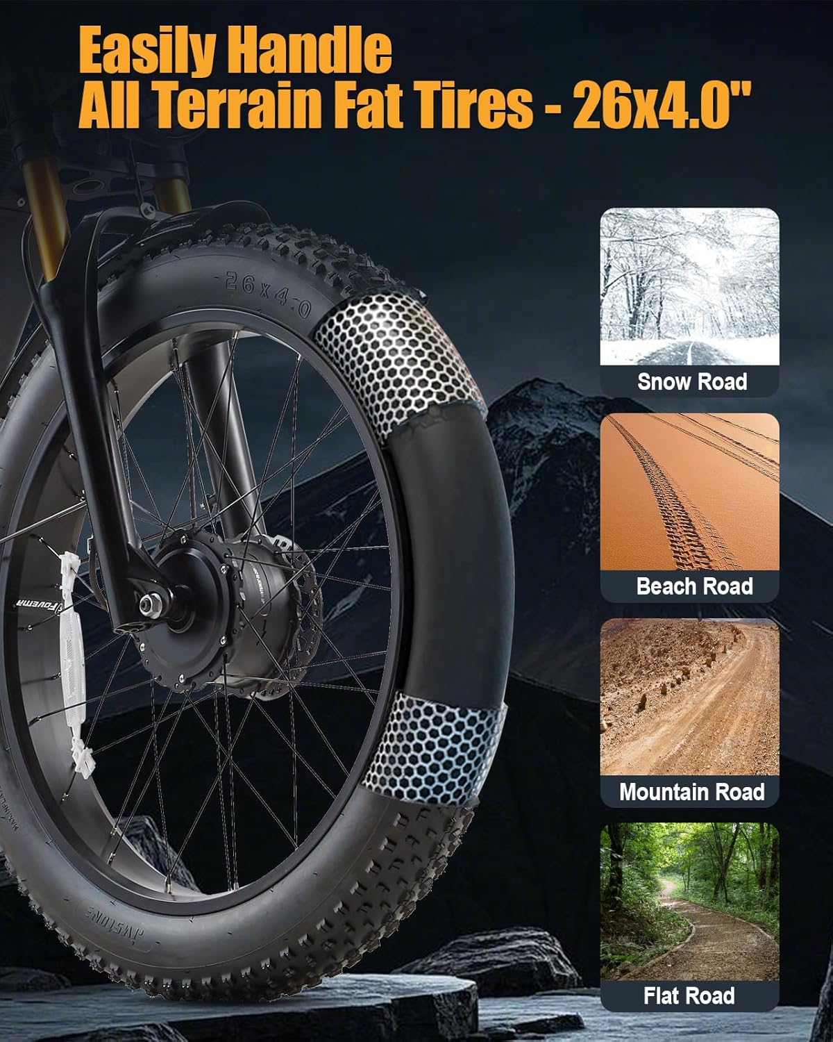 Dual Motor Electric Bike for Adults AWD 5000W/3000W/1500W Peak 210 NM Dirt Ebike, 40MPH/30MPH, 52V/48V Max-Output Up to 70/90/140/180 Miles Long Range, 26" Full Suspension Fat Tire Mountains Bicycle