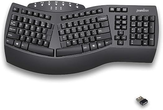 Perixx Ergonomic Bundle PERIBOARD-612 Wireless Ergonomic Keyboard with PERIMICE-713 Wireless Vertical Mouse