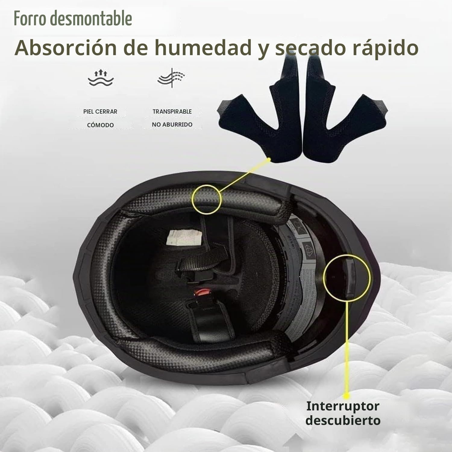Casco De Moto Modular Bluetooth,Integrado Casco Moto Cascos Integrales,ECE/Dot Homologado con Doble Visera,Adecuado para Hombres Y Mujeres Adultos E,L=(59-60cm)