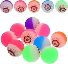 TOYANDONA 10 Pieces Halloween Bouncing Balls 32mm Glow in The Dark Bouncing Eyeballs Scary Eyeballs for Trick Or Treat Or Halloween Favor Supplies (random Color)