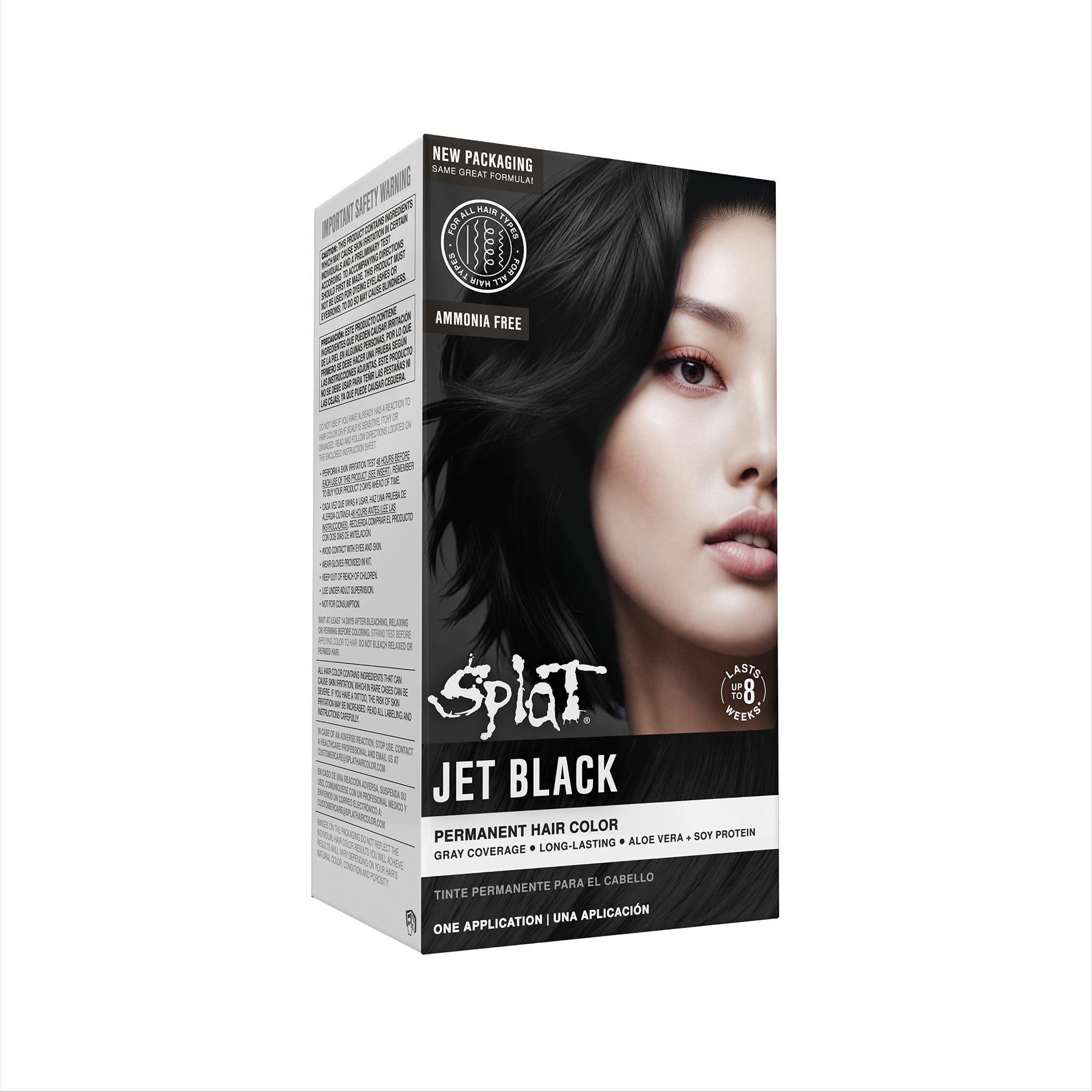 Splat | Original Complete Jet Black Hair Dye Kit | Permanent | Long Lasting | Vegan and Cruelty-Free