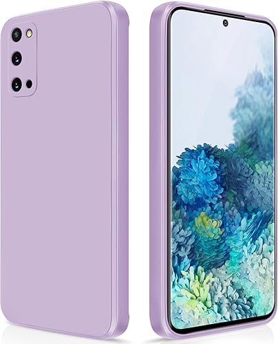 Funda de silicona compatible con Samsung Galaxy S20, funda de cuerpo completo sedosa y suave al tacto con protección de cámara, funda a prueba de