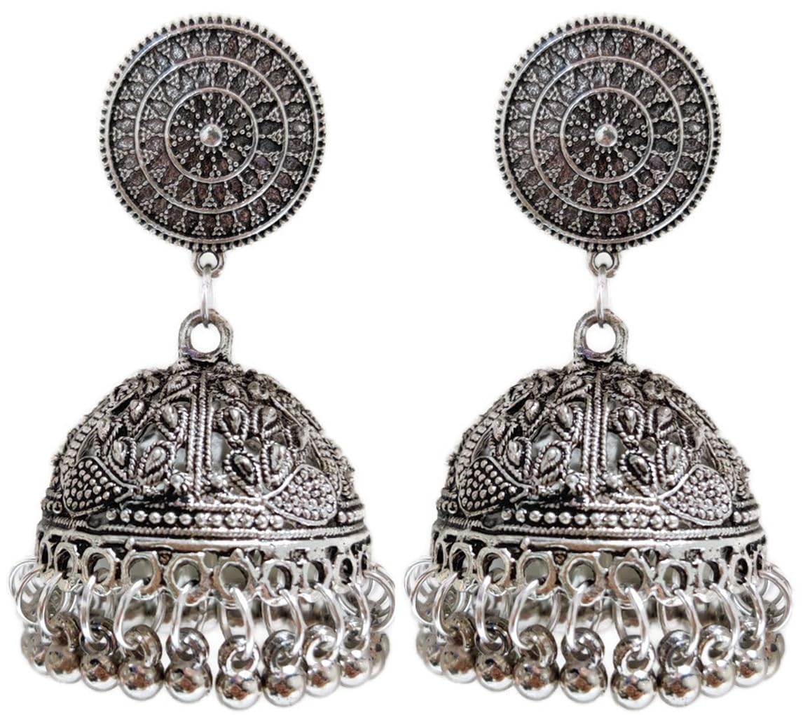 See full amazon price history chart for Silver Oxidised Bohemian Fancy Stylish Wedding Traditional Jhumki Jhumka Designer Collection Ethnic Earrings For Women And College Girlls (Silver) Silver Oxidised Bohemian Fancy Stylish Wedding Traditional Jhumki Jhumka Designer Collection Ethnic Earrings For Women And College Girlls (Silver) (B08H1D6J8M) Amazon Price History, Amazon Price Tracker
