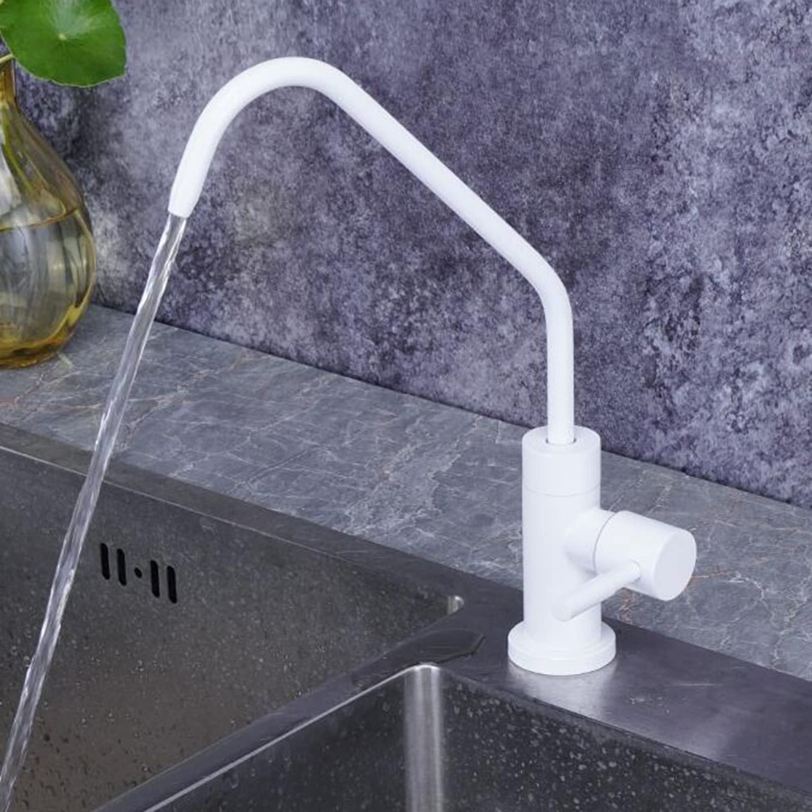 Grifo purificador de Agua Potable Grifo Giratorio de Acero Inoxidable para Filtro de Agua de Cocina-C