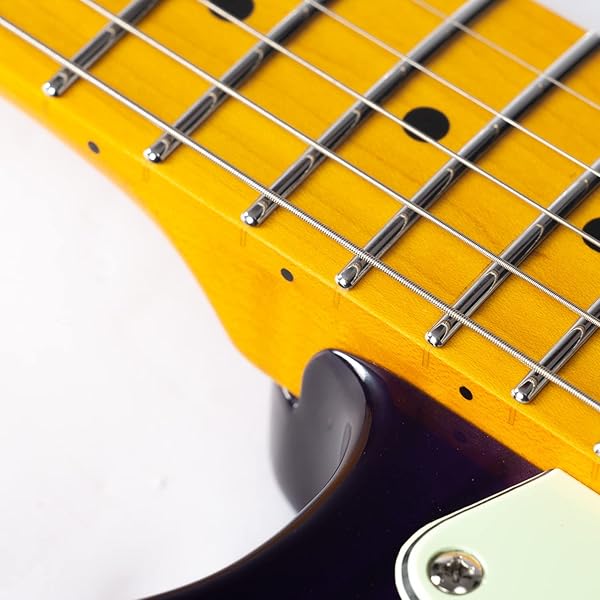 EART NK-C3 SSH ストラトタイプ オールローステッド仕様 / EARTエレクトリックギター、6弦メイプル指板ソリッドボディ右利き、ステンレススチールフレット、パープル