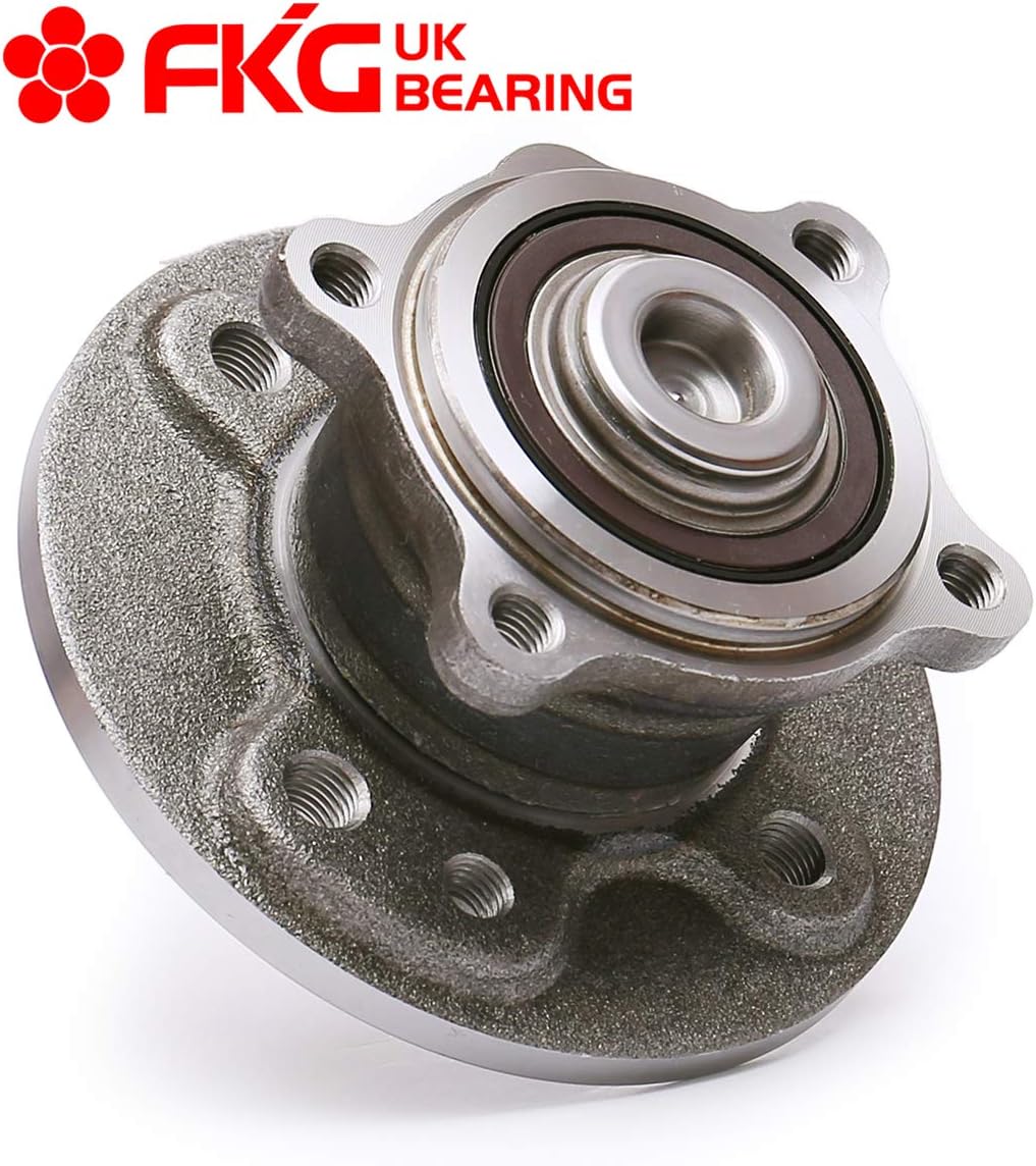 FKG 512304 Rear Wheel Bearing Hub Assembly fit for 2002-2006 Mini Cooper (ABS Models; M12 Threads ONLY), 4 Bolt Set of 2