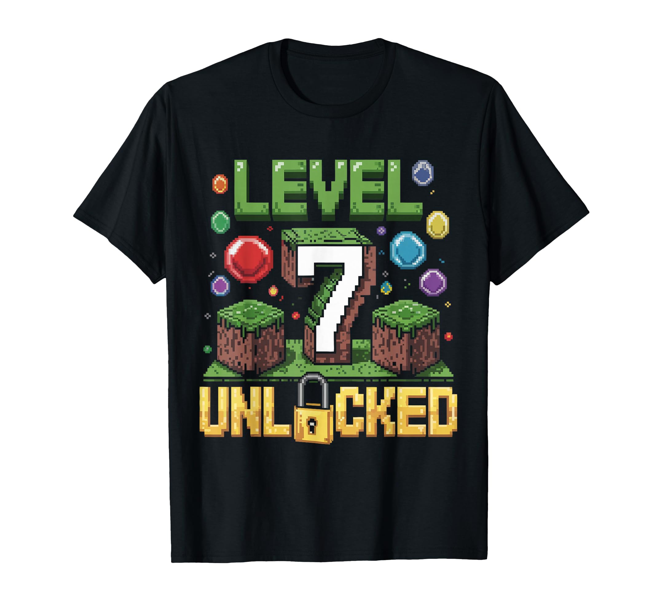 Birthday Children's Shirt Level 7 Unlocked Games T-Shirt
