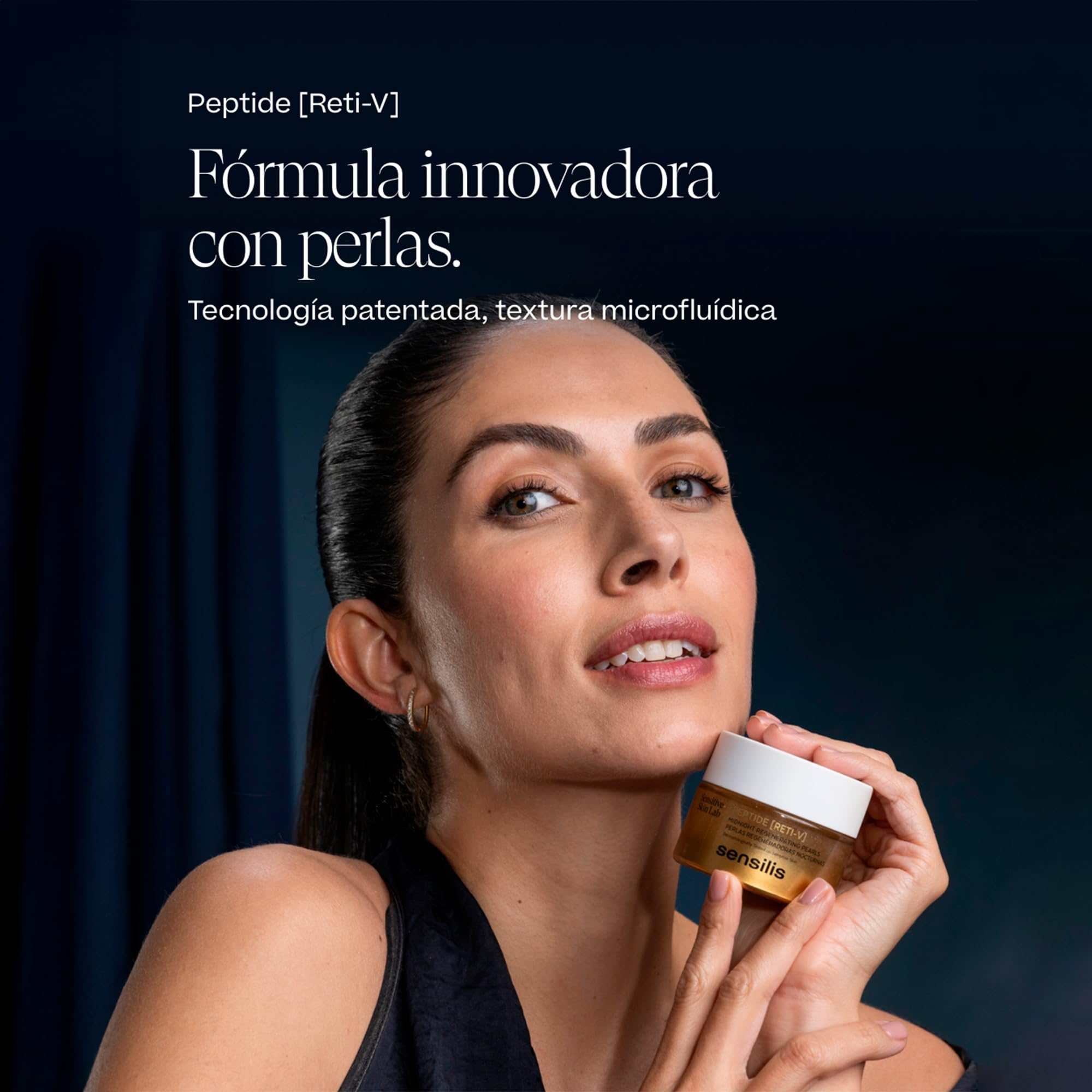Sensilis - Peptide [RETI-V], Perlas Regeneradoras Nocturnas, Repara y Rejuvenece la Piel Durante la Noche, con Retinol Vegetal, Péptidos y Activos Neurocosméticos - 50 ml