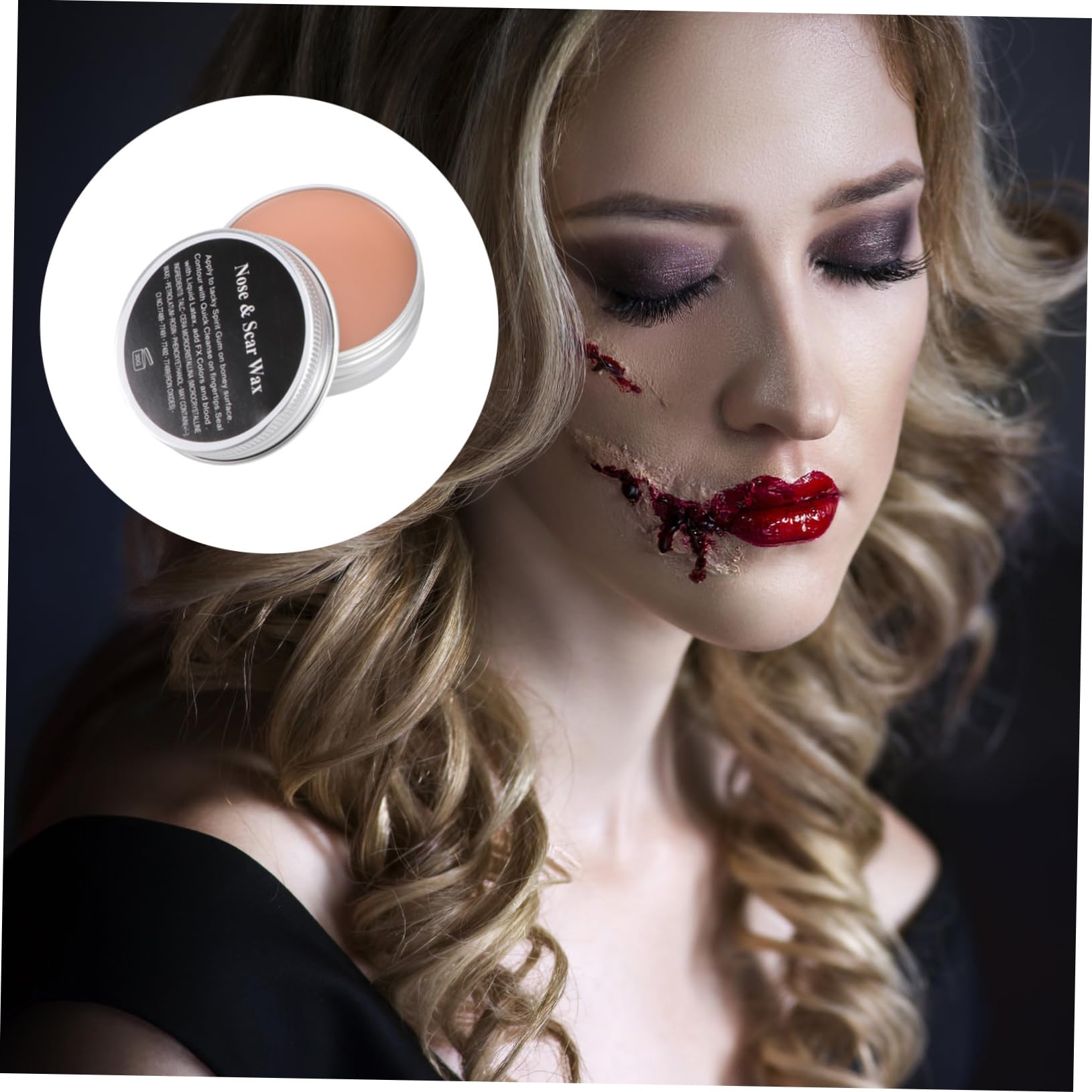 Beavorty Carne Artificial 4 Piezas Maquillaje De Sangre Halloween Hallowen Trajes De Cosplay Maquillaje De Cera Para Cicatrices Makeup Bolso De Cosméticos Cera Para La Piel De La Cera De Maquillaje