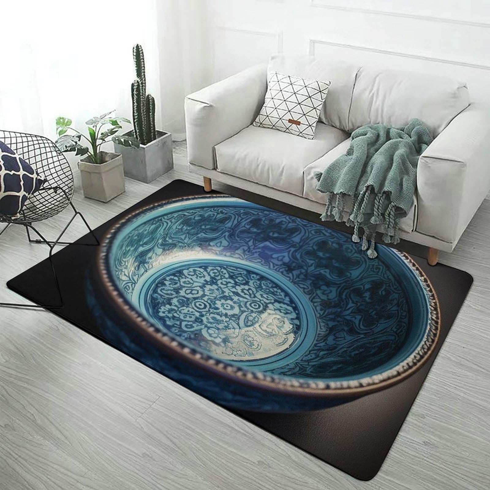 Tapis de sol absorbant haut de gamme 152x101 cm antidérapant pour séjour