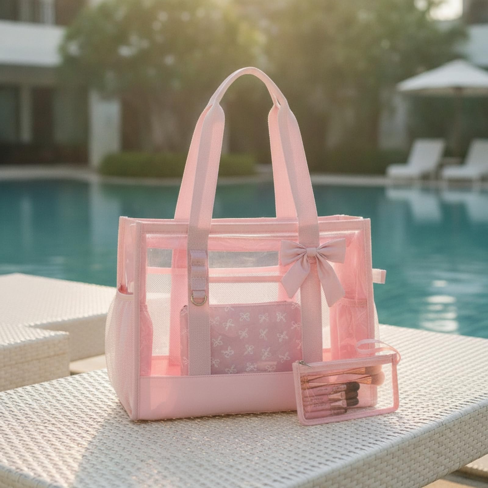 3 Piezas Bolsa con Asa Reutilizable | Ligera, Bolsa con Lavanría, Resisn Al Agua, para Viajes, Mujeres