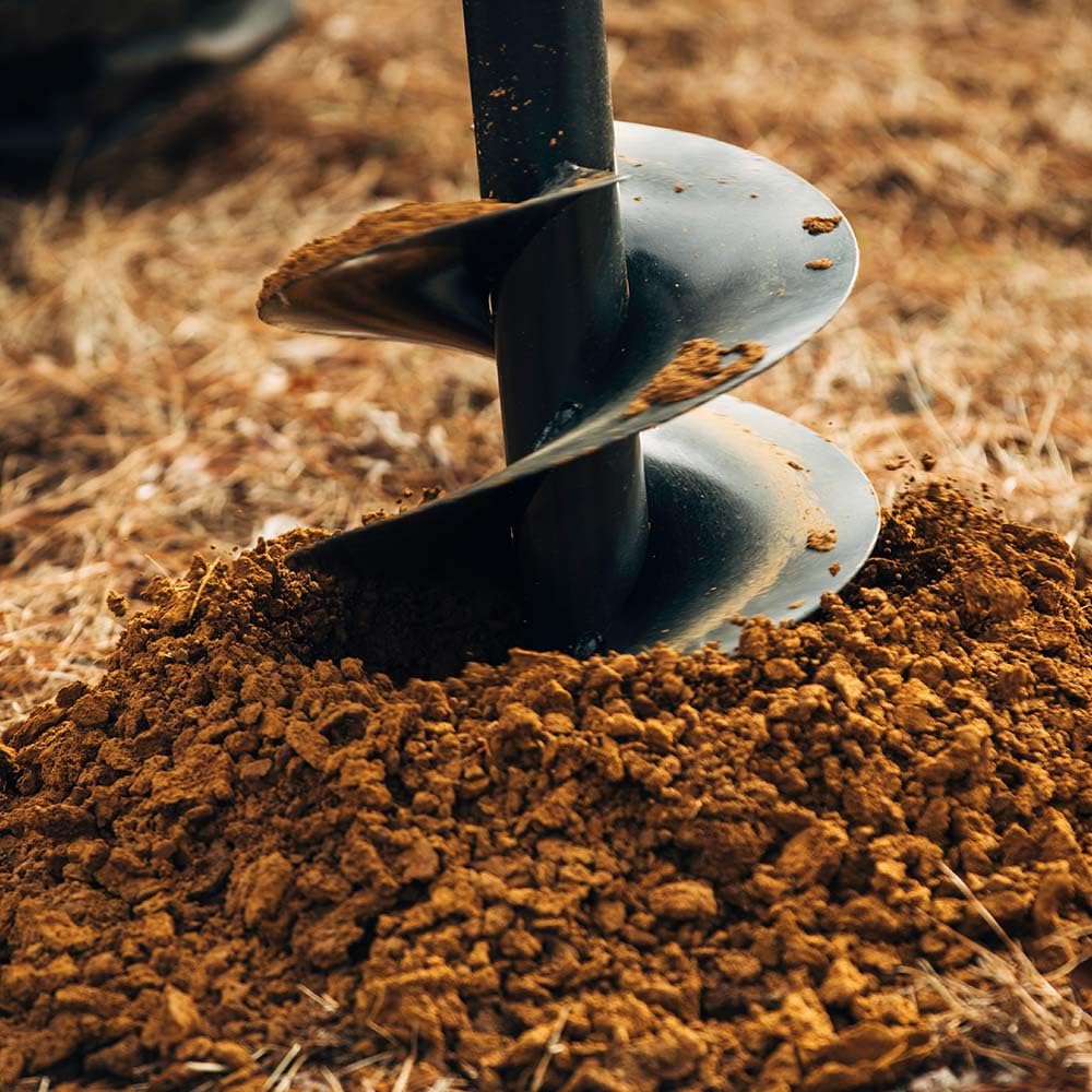 Titan Attachments 9" Auger Bit for 3 Point Post Hole Digger, 24" Drilling Depth with Fishtail Point, HD Steel, Digging Bit Only