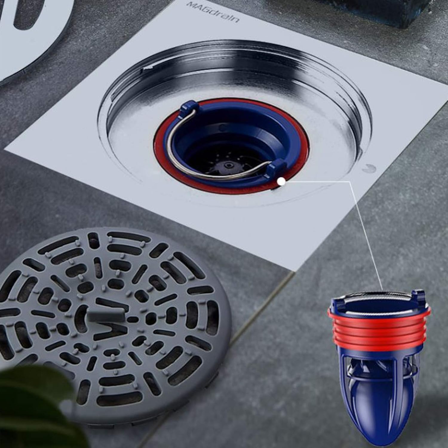 Buy One Way Valve for Pipes Tubes in Bathroom Floor Drain Backflow