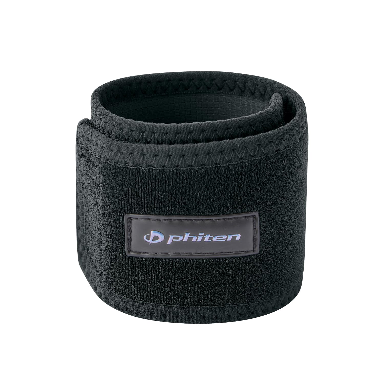 Phiten Metax Wrist and Ankle Wrap – Permeated with Aqua-Metals for Sports, Exercise, Workouts, Daily Wear for Men and Women - Pair, Black, One Size Fits Most