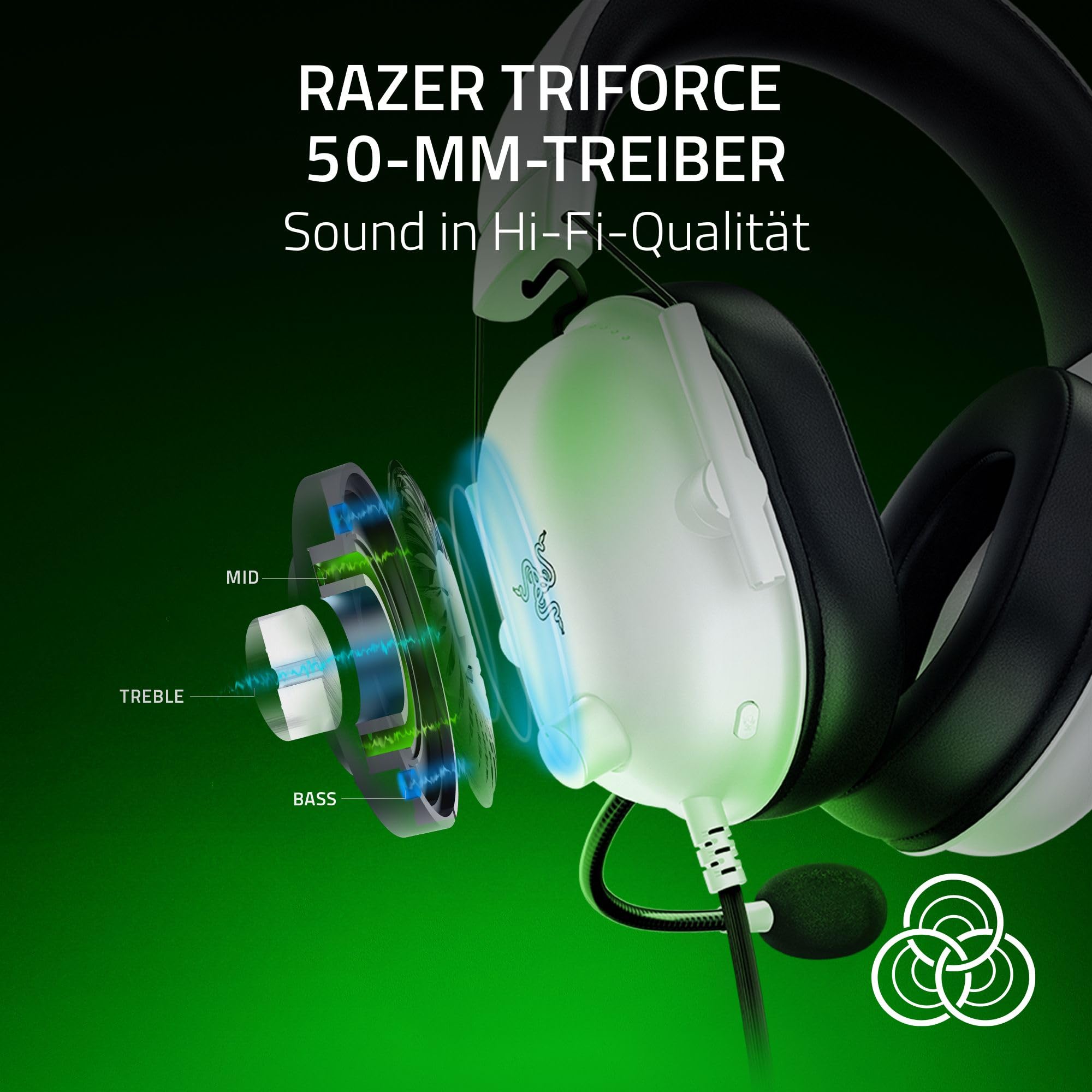 Razer BlackShark V2 X (Xbox) - Kabelgebundenes E-Sports Headset für Xbox S-X Konsole (250g – Bild 2