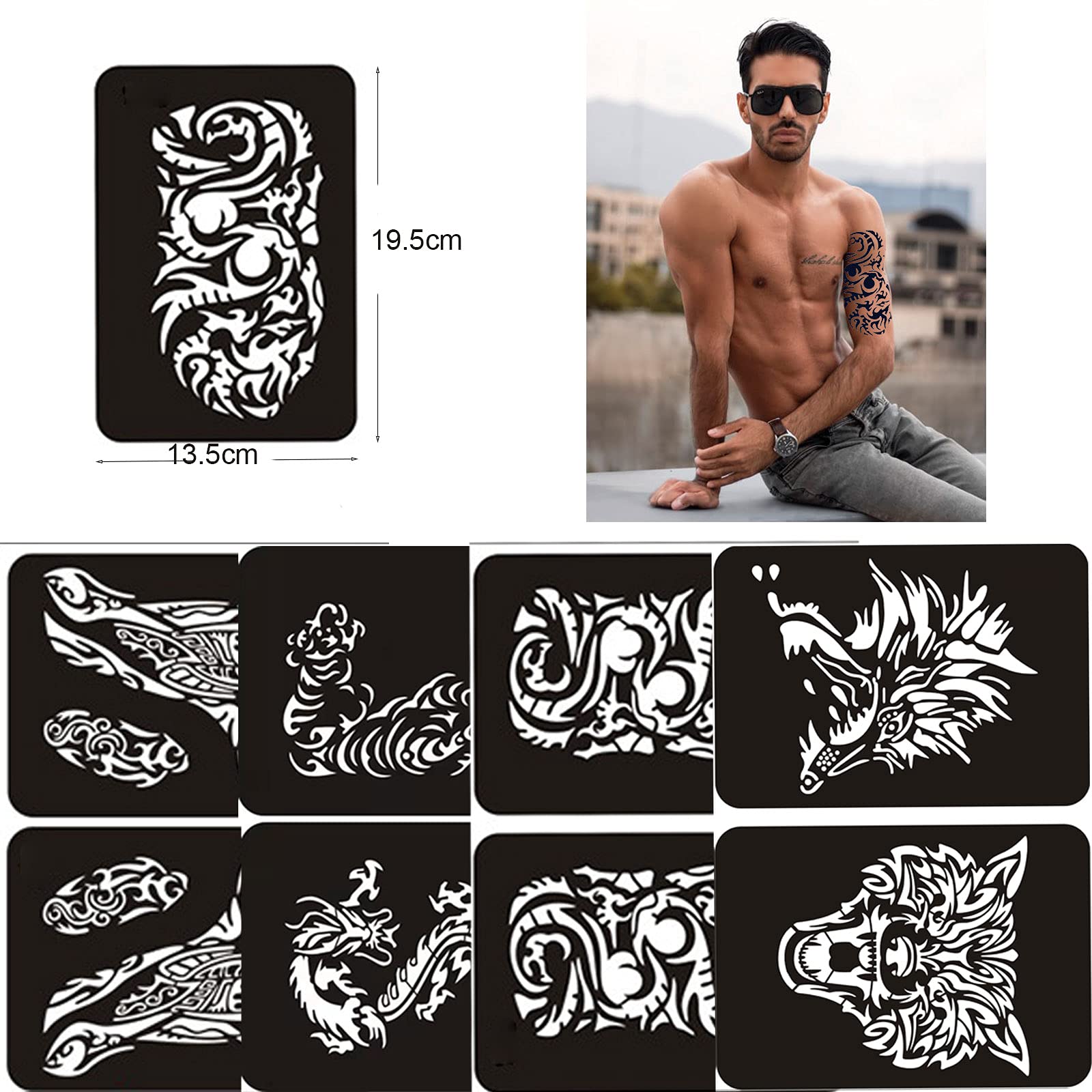 Buy Henna Tattoos Stencils 10 Sheet Large Size Temporary Tattoo