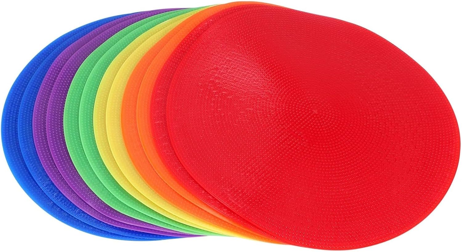 Spot Markers 12Pcs Colored Spot Marker Non-Slip Agility Markers Flat Cones Dots for Football Basketball Training Dance Practice 9in for Training Exercise Drills Gym Football