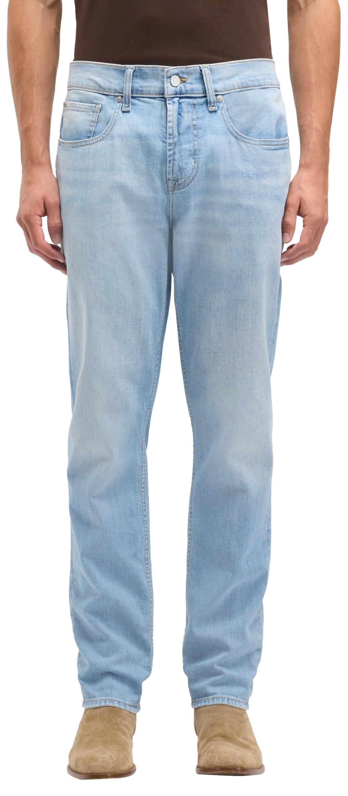 7 For All Mankind Men's Slimmy Tapered Frosty Jeans, Light Blue, 28, 28W