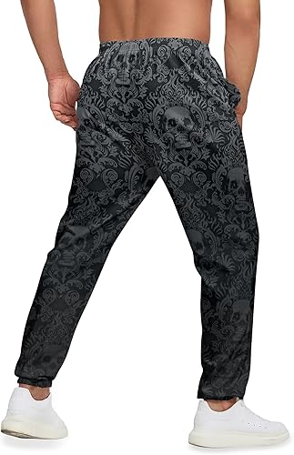 Miniatura 8 de YIFTD Pantalones deportivos para hombre con bolsillos, pantalones deportivos casuales con cordón