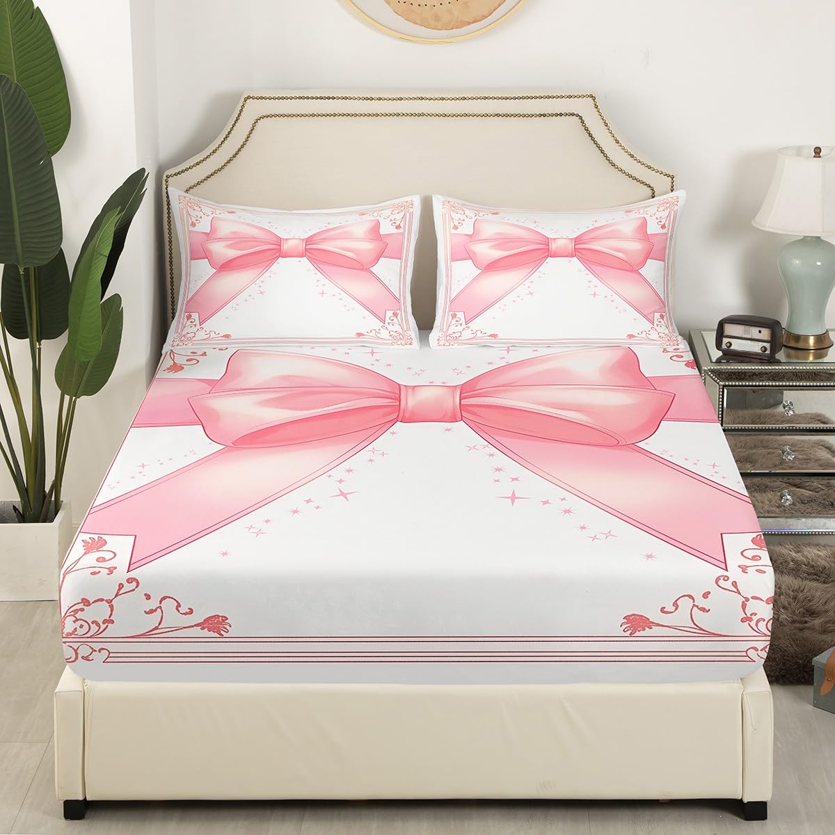 Manfei Bowknot Fitted Sheet Single Size - Image 3