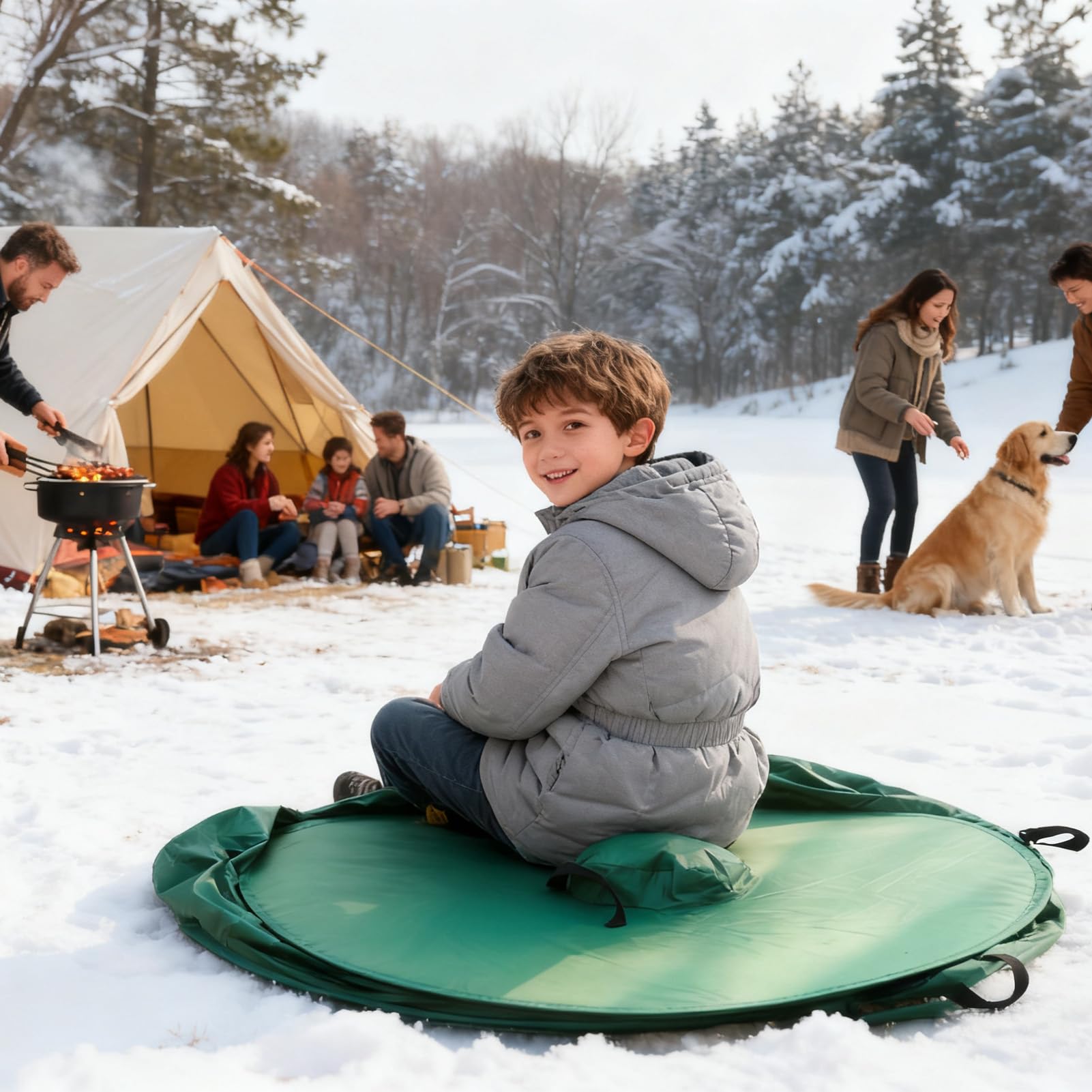 Faltbares - Samt-Baumwollfadenring 93 cm Campingzelt | Campingunterkunft | Faltbarer UV-Schutz Mit Griffen | Zum Umkleiden Toilettenbesuch Strandfischen Wandern Klettern Abenteuerli