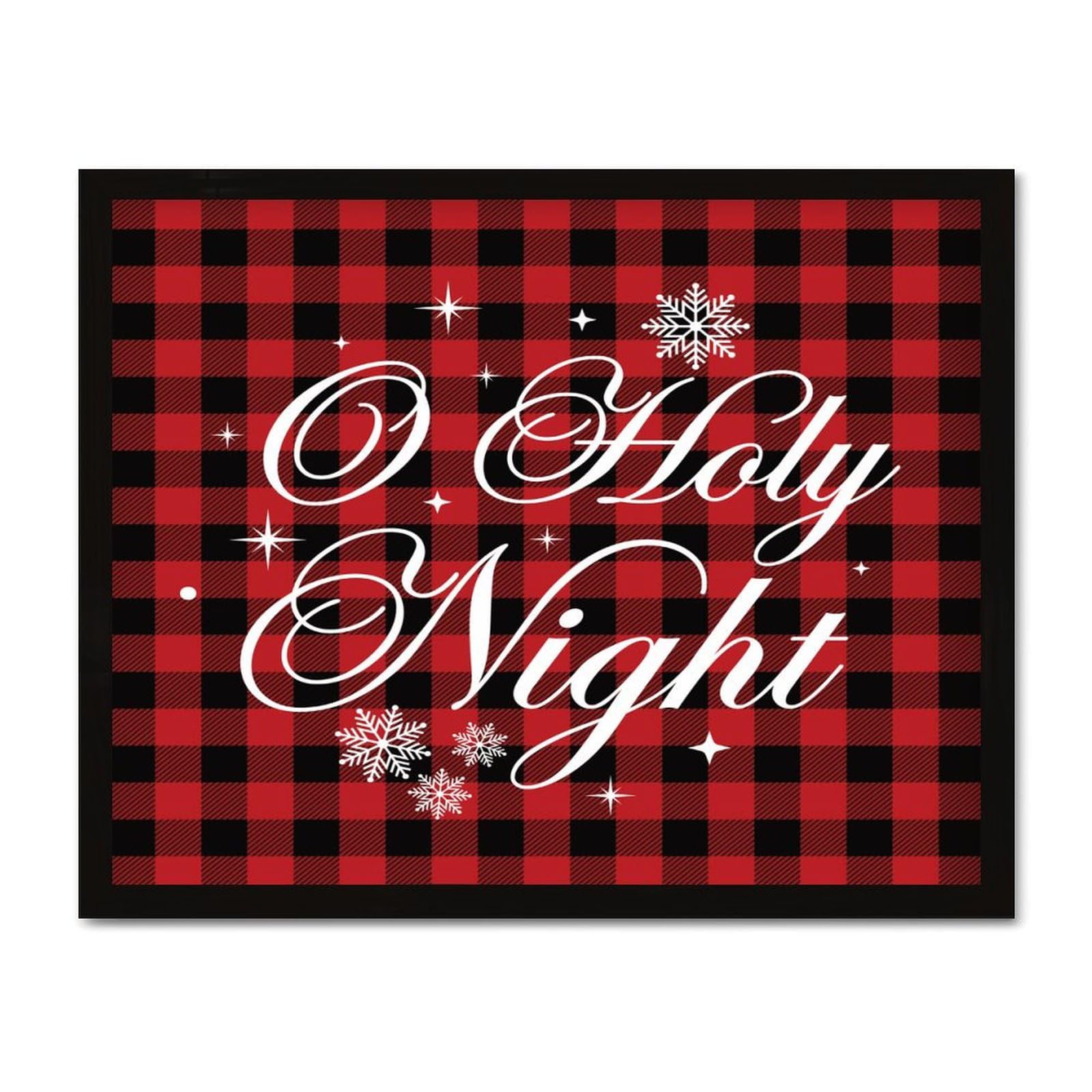 O Holy Night panneau inspirant en bois pour célébrer la magie de Noël en famille