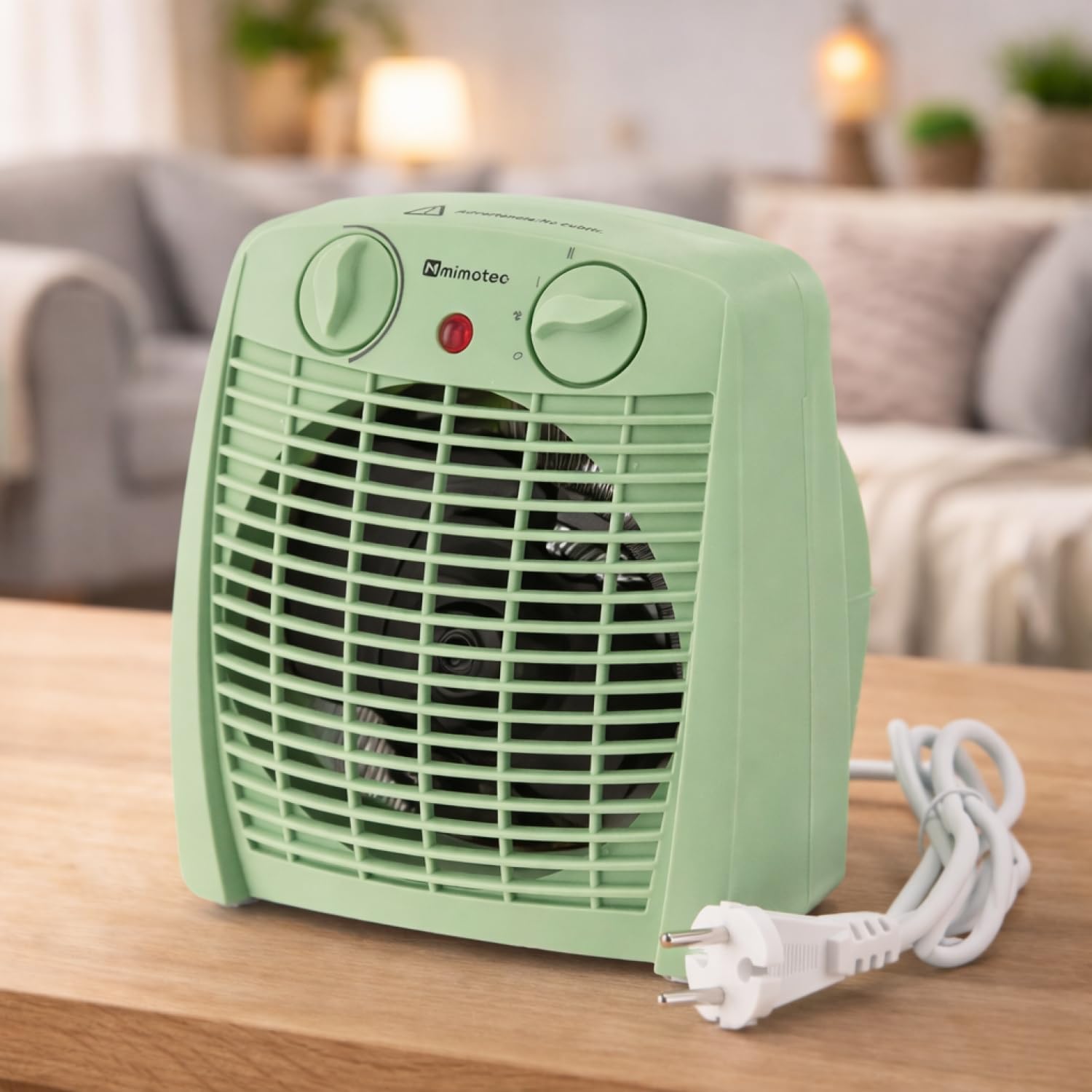 M mimotec - Calefactor Eléctrico Green Comfort 2000W Mimotec, Calefacción Portátil de Suelo, Doble Potencia 1000/2000W, Bajo Ruido <53 dB, IP20, para Estancias hasta 20 m131