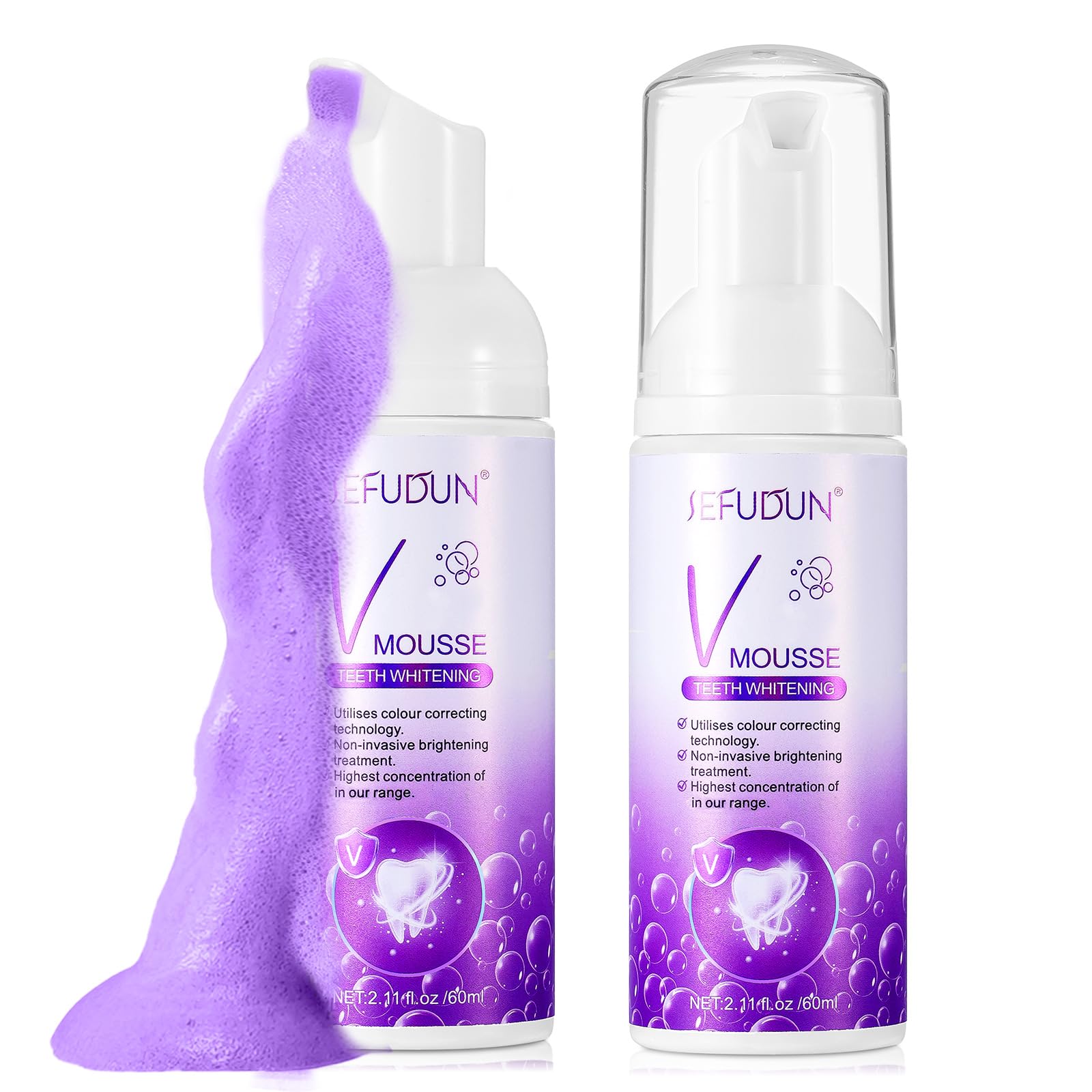 CLOXENYPurple Toothpaste Whitening 2PCS,Purple Toothpaste for Teeth Whitening,Color Corrector Toothpaste, B34 Color Corrector for Teeth,Whitening Toothpaste for Sensitive Teeth