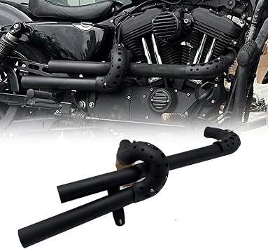 Modified Motorcycle Exhaust Pipe Detachable Muffler Black Exhaust Cover For Harley Sportster Forty-eight XL1200 883 72 2004-2021
