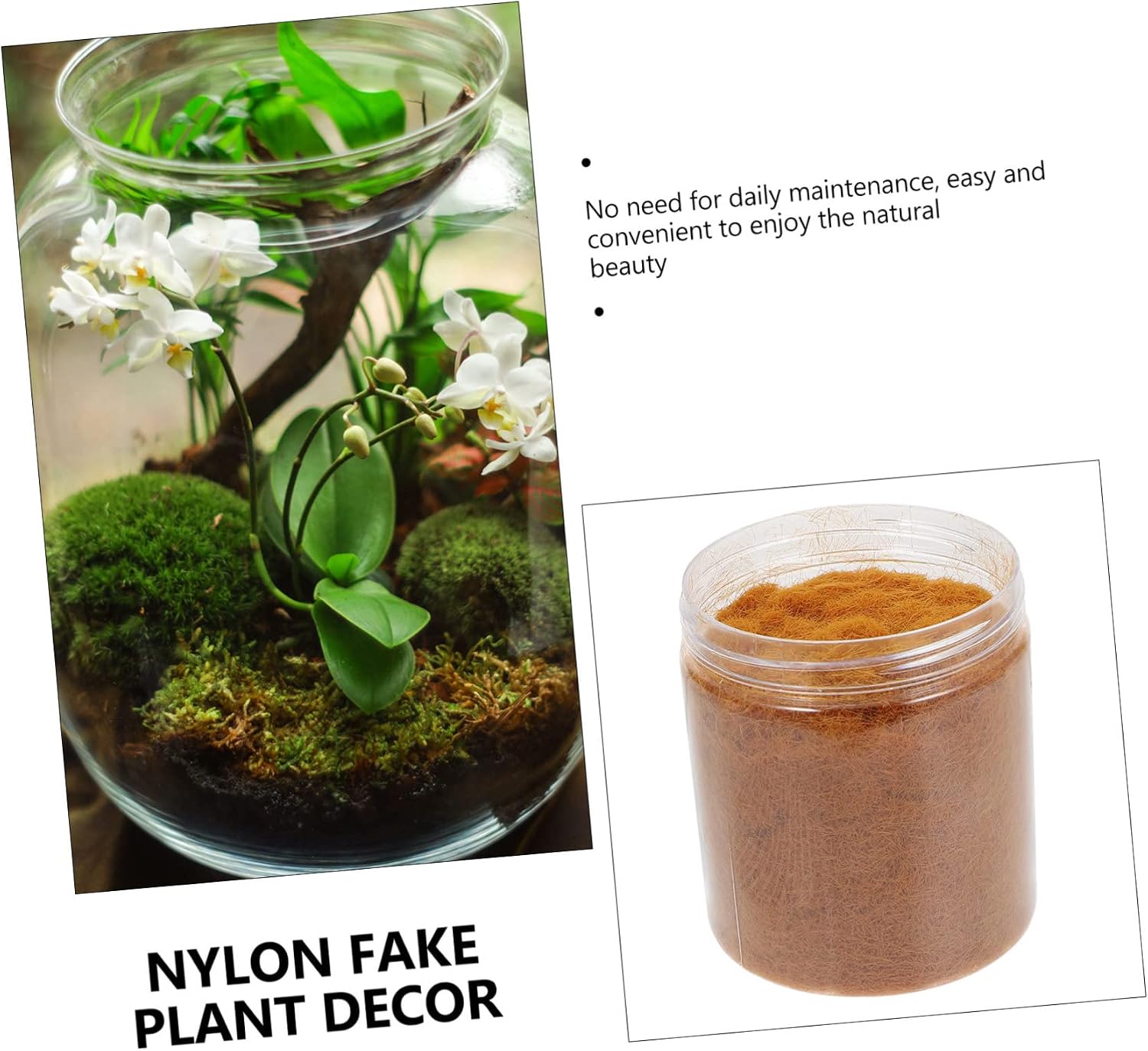Artificial Moss Powder for DIY Landscape Decor Realistic Nylon Lawn Simulation for Miniature Gardens Fake Grass for Home and Wedding Centerpieces