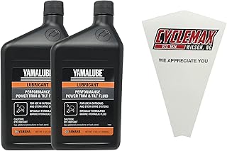 Two Pack compatible with Yamaha Performance Power Trim & Tilt Fluid ACC-PWRTR-MF-32 Contains Two Quarts and a Funnel