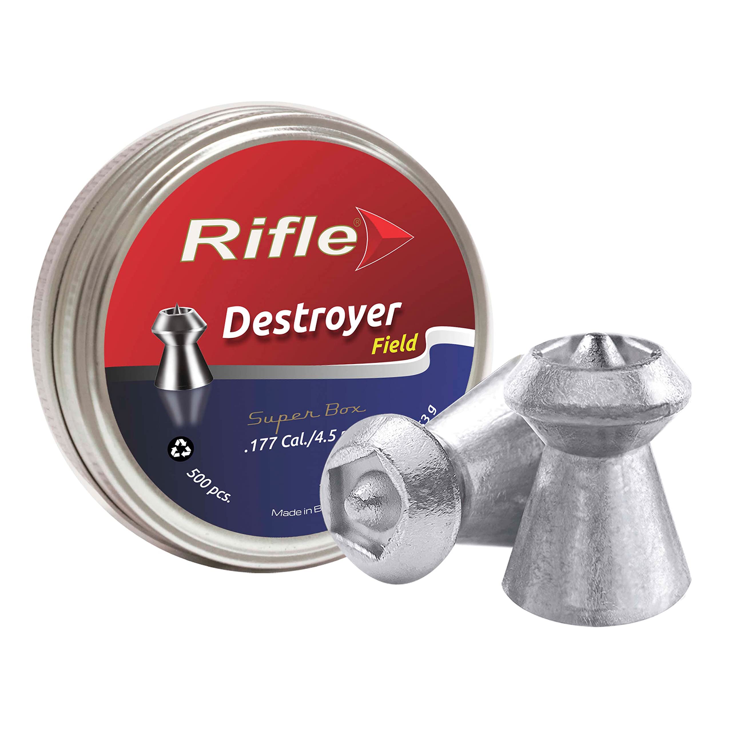 Rifle Destroyer Air Gun Pellets .177 Caliber 4.5 Mm 8.18 Gr Hollow Head