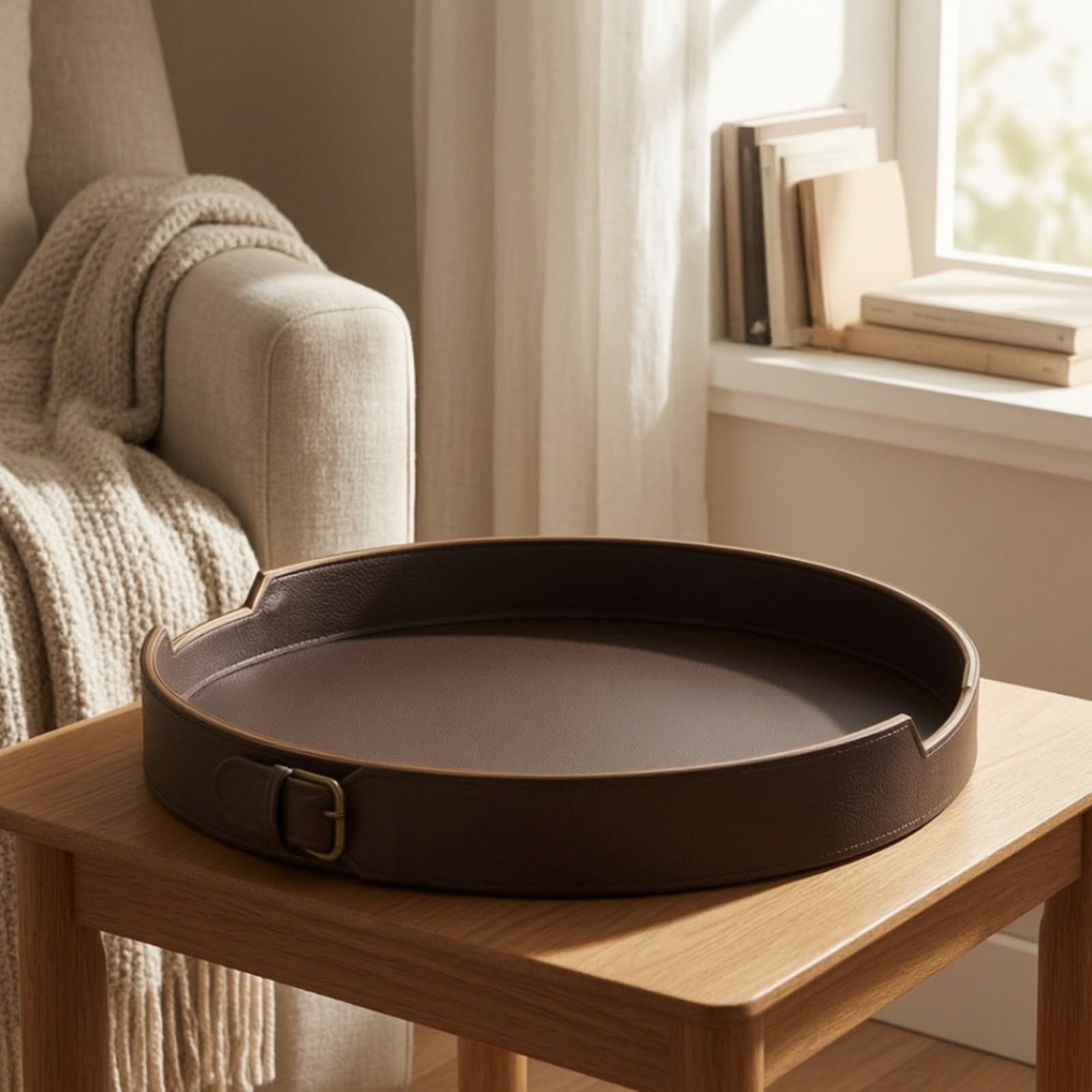Baoblaze Vassoio in Metallo | Design Minimalista e Pulito, Vassoio con Bordi Rialzati, per Tavolino da Caffè