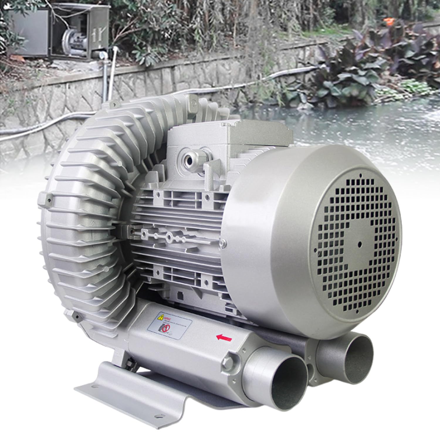 twostronking Single Phase Turbine Blower, Regenerative Air Blower, 120w-1100w Optional, 2980 Rpm/Min, Maximum Air Volume 210m³/H, With Dust Filter and Aluminum Housing, Blow-Suck Dual-Purpose,250W