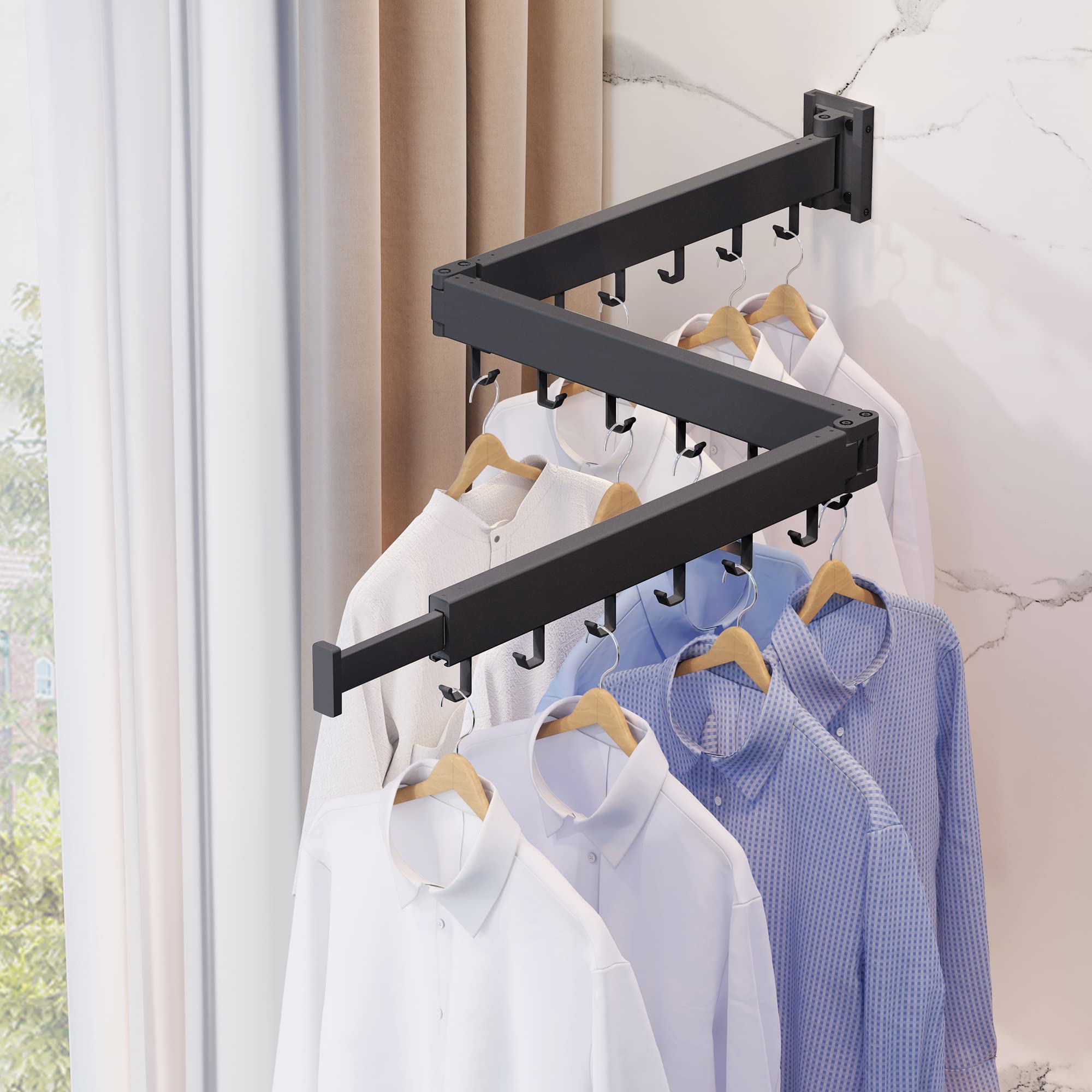 Clothes Drying Rack Indoor,Laundry Drying Rack,Wall Mounted Clothes