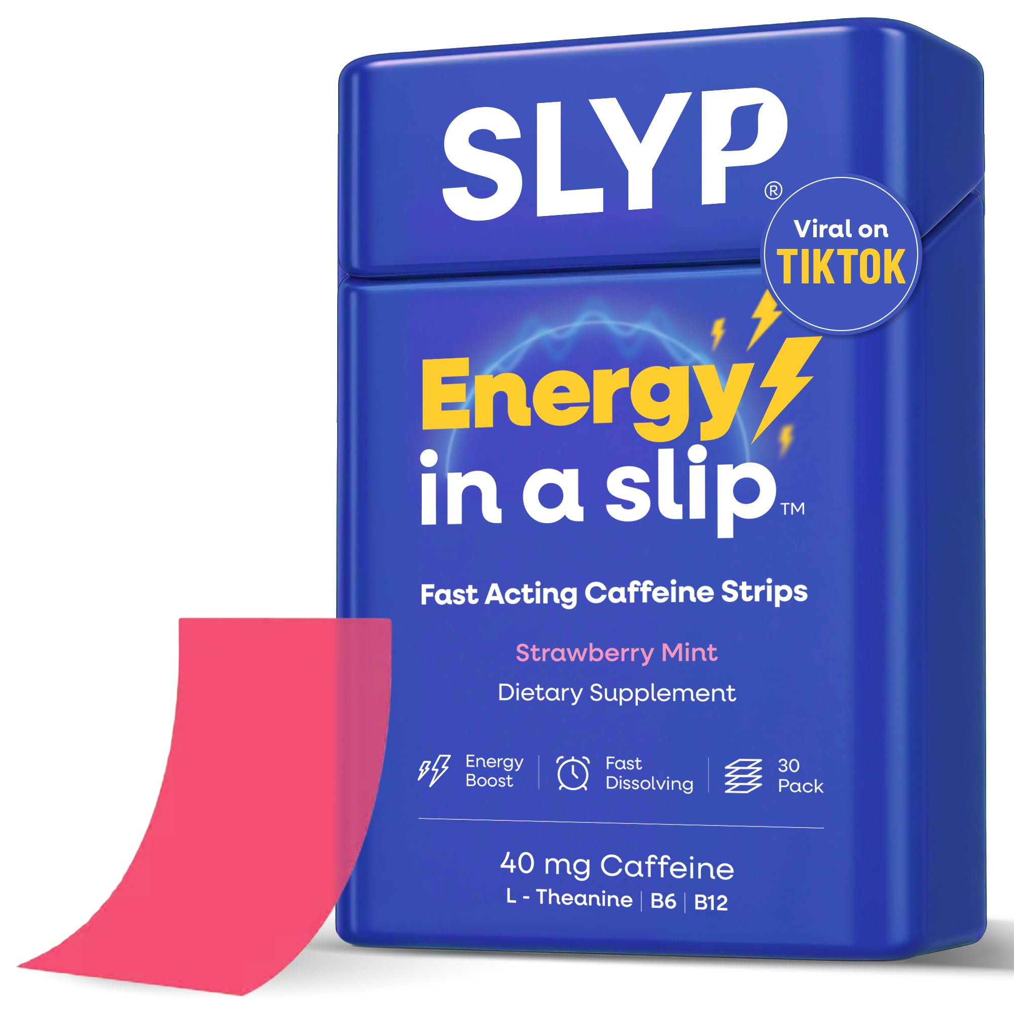 Amazon.com: Slyp Caffeine Strips Energy Supplements – Strawberry