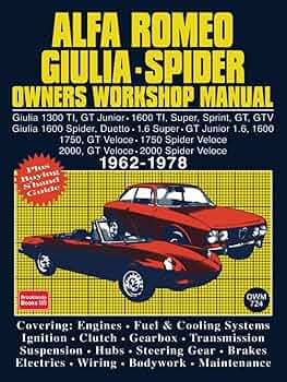ALFA ROMEO GIULIA-SPIDER ワークショップマニュアル Alfa Romeo Giulia-Spider Owners Workshop Manual 1962-1978
