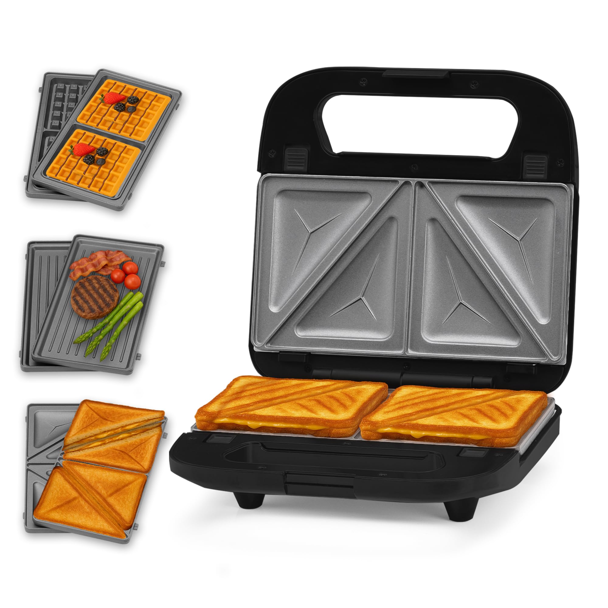Innoteck 3 in 1 Sandwich, Waffle & Panini Maker 750W