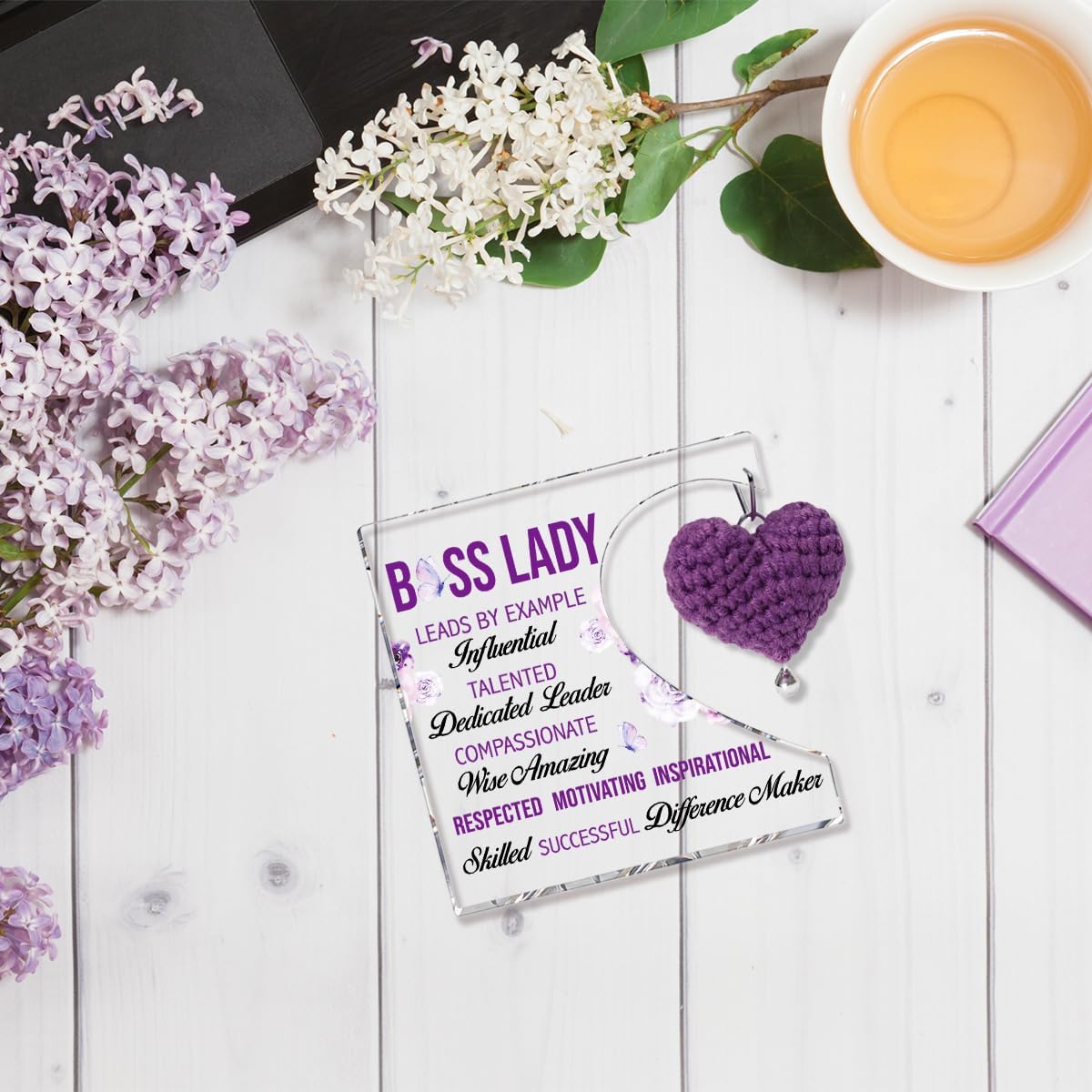 Thank You Gifts For Women Coworkers, Boss Lady Appreciatioan Acrylic Plaque Gifts For Employees Boss Colleague - Image 6