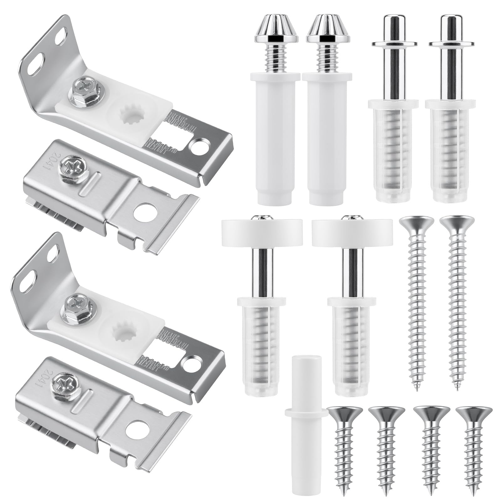 Photo 1 of 2 Set Stainless Steels Bifold Door Hardware Kit, Silver Folding Pocket Door Replacement Parts Set, Metal Folding Door Hardware Replacement, Silver Folding Door Hardware Replacement for Home