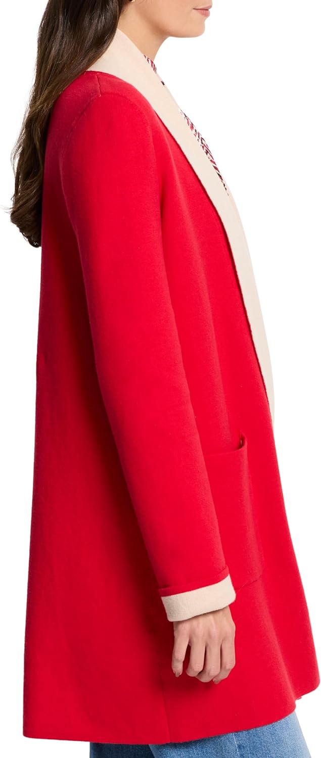 NIC+Zoe Womens Cool Nights Reversible Fringe Jacket - Image 2