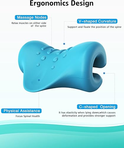 Miniatura 4 de Relajante de cuello y hombros, dispositivo de tracción cervical para aliviar la fatiga y el dolor de cuello y hombros, almohada quiropráctica para