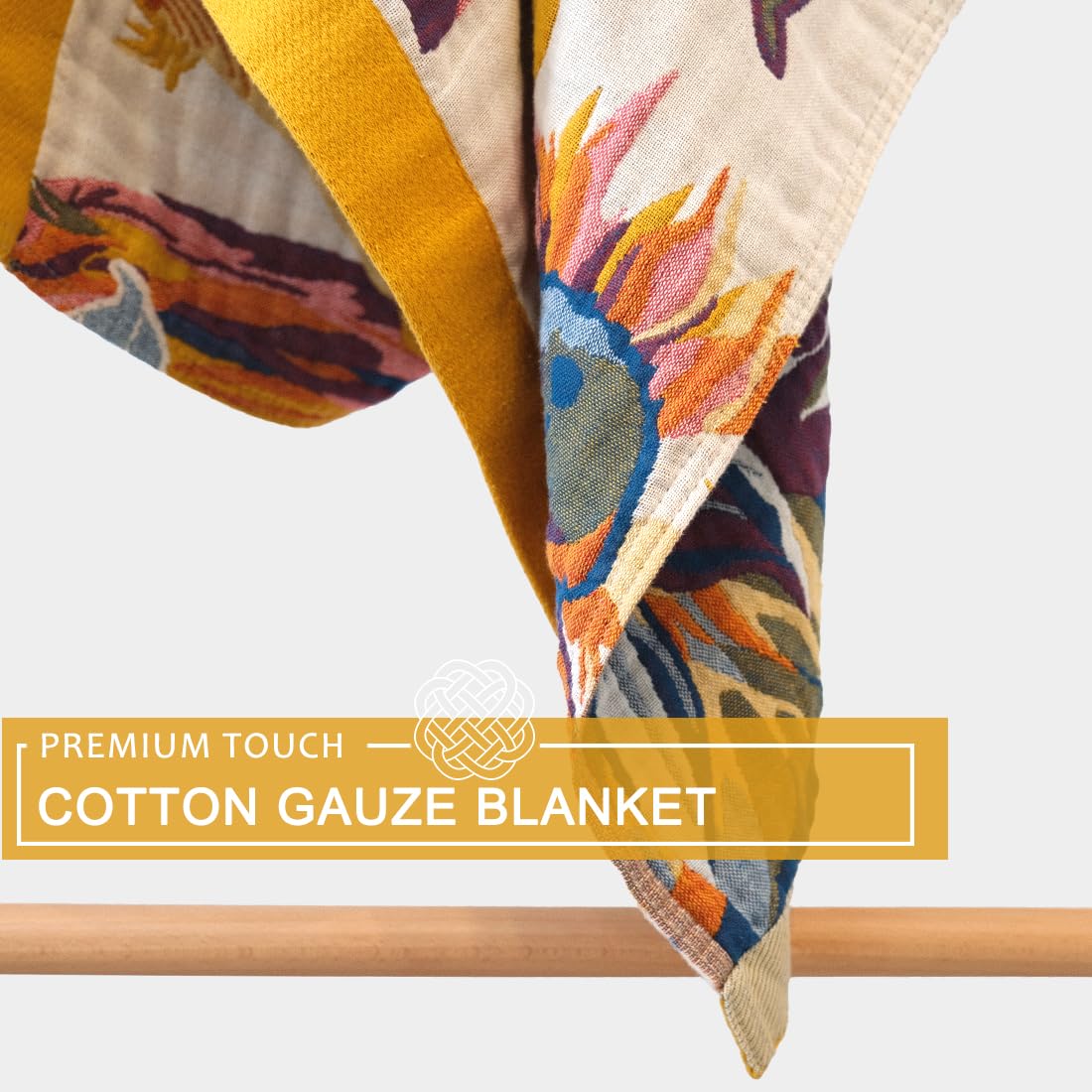 Manta Sofa de Algodón para Cama Colcha Sofa Floral Boho Plaid Manta Foulard Multiusos Jarapas para Sofas Cubrecama Verano Inverno (Naranja Azul, 150x200cm) | Manta cálida versátil para sofá o cama, 150 x 200 cm, color naranja y azul